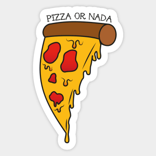 Cheezy pizza skull - Pizza or nada Sticker